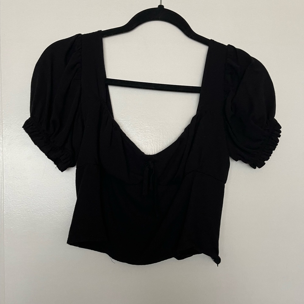 Puff Sleeve Crop Top - Picture 4 of 9